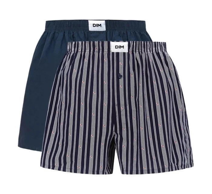 Pánské volné boxerky 2 ks BOXER Green / Tmavě modrá s šedou model 20084638 - DIM Pánské volné boxerky 2 ks BOXER Green / Tmavě modrá s šedou model 20084638 - DIM