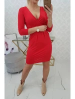 Priliehavé šaty 8318 červená - Kesi