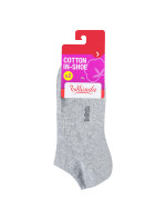 Dámske krátke ponožky 2 páry COTTON IN-SHOE SOCKS 2x - BELLINDA - šedá