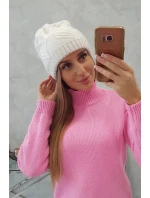 dámská čepice bílá model 18752439 - K-Fashion dámská čepice bílá model 18752439 - K-Fashion