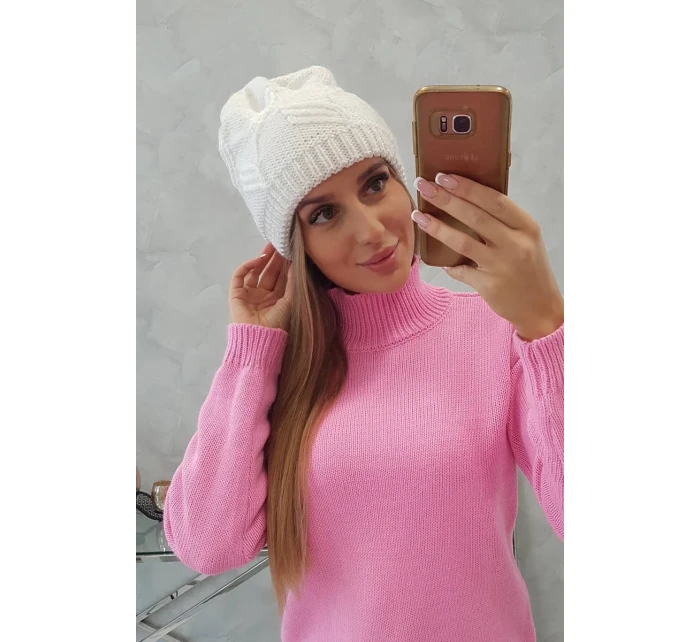 dámská čepice bílá model 18752439 - K-Fashion dámská čepice bílá model 18752439 - K-Fashion