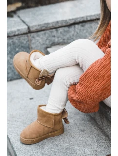 Dziewczęce Ocieplane Śniegowce Z Kokardkami Camel Meriva