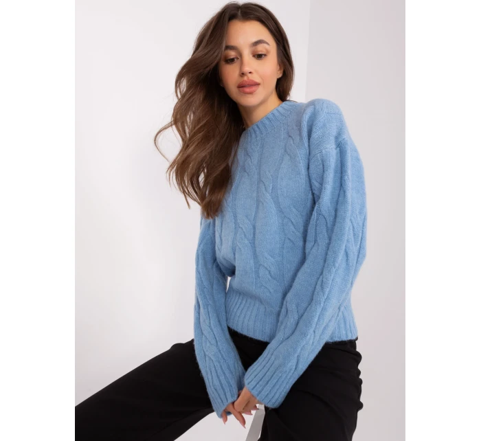 Sweter AT SW 0146.10P jasny niebieski