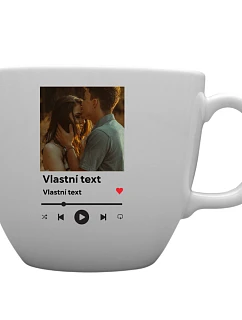 Personalizovaný keramický hrnček MEGA XXL s objemom 1000 ml s motívom prehrávača