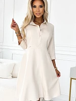 286-7 SANDY Košeľové šaty s opaskom - BEACH