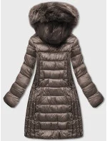 Hnedá ľahká dámska prechodná bunda (B8058-101)