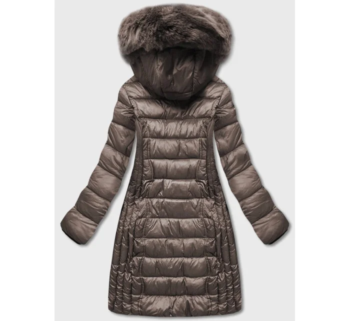 Hnedá ľahká dámska prechodná bunda (B8058-101)