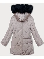 Dámská zimní bunda v barvě s kožešinou model 21246627 - MELYA MELODY Dámská zimní bunda v barvě s kožešinou model 21246627 - MELYA MELODY
