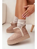 Dámské Sněhule Na Platformě S Big Star Béžové model 21705869 - Big Star Shoes Dámské Sněhule Na Platformě S Big Star Béžové model 21705869 - Big Star Shoes