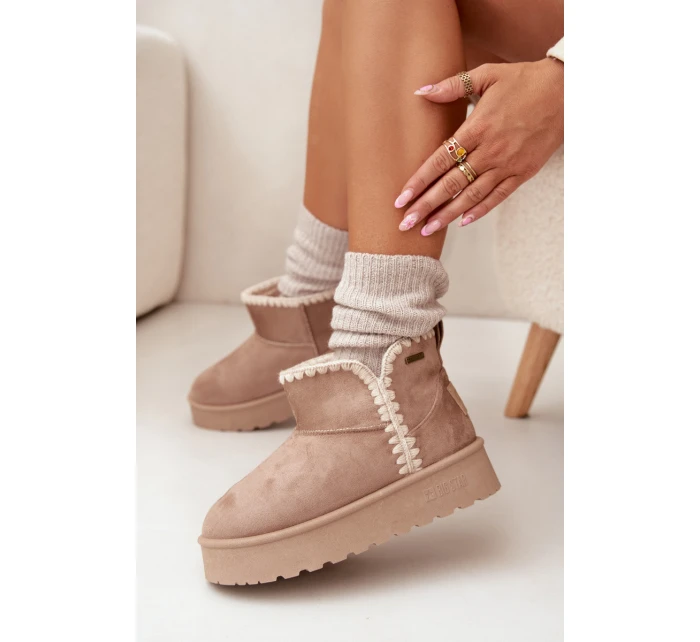 Dámské Sněhule Na Platformě S Big Star Béžové model 21705869 - Big Star Shoes Dámské Sněhule Na Platformě S Big Star Béžové model 21705869 - Big Star Shoes