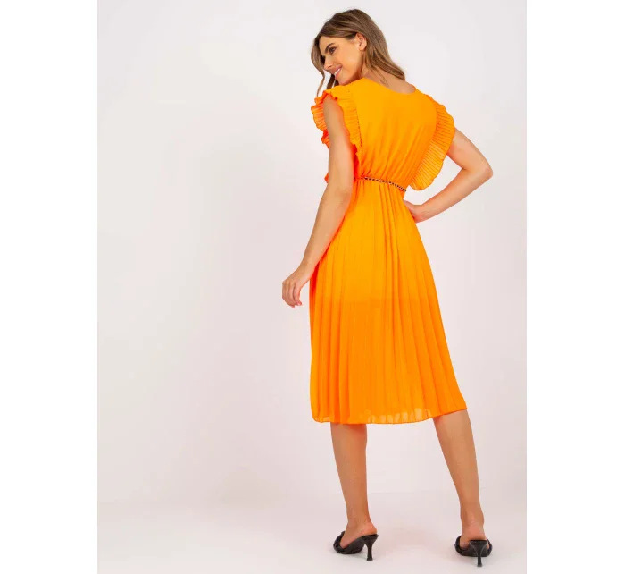 Šaty DHJ SK 1155.85 fluo oranžová