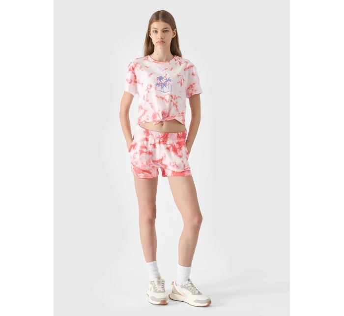 Dievčenské tričko s potlačou 4F - viacfarebné