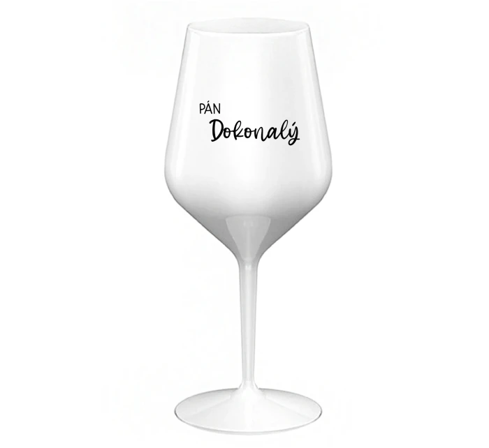PÁN DOKONALÝ - biely nerozbitný pohár na víno 470 ml PÁN DOKONALÝ - biely nerozbitný pohár na víno 470 ml