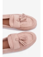 Dámské mokasíny ploché s třásněmi světle růžové Marilisse