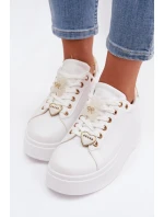 Dámské tenisky na platformě s přívěsky Medvěd Srdce Selorissa