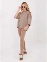 Bluzka MJ BZ model 21782527 ciemny bezowy - FPrice Bluzka MJ BZ model 21782527 ciemny bezowy - FPrice