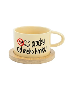 HOLD YOBS BY MY BREAD - žltý pohár na makrónky 200 ml