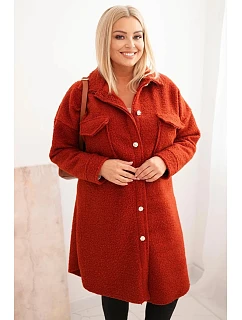 Dámsky kabát s vlnou v nadmernej veľkosti ART0286 Rudy - Kesi