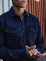 Pánská tmavě modrá džínová košile Dstreet model 21978429 - FashionStreet