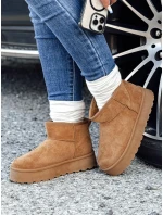 Dámske snežnice na platforme camel BRINETTO FashionStreet ZY0549