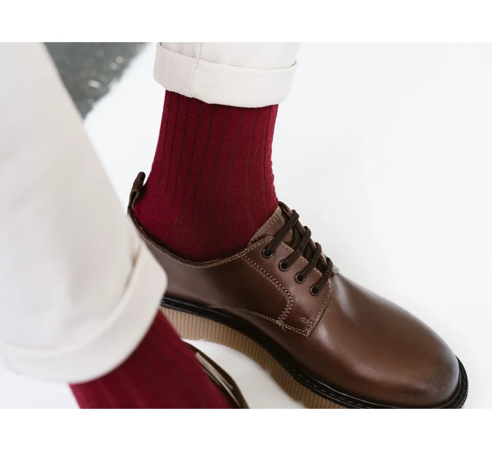 Pánské žebrované ponožky model 16327050 Merino - Steven Pánské žebrované ponožky model 16327050 Merino - Steven