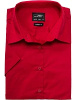 JN Popelínová business halenka s krátkým rukávem 02.0 red model 22487599 - Daiber JN Popelínová business halenka s krátkým rukávem 02.0 red model 22487599 - Daiber