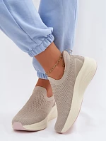 Dámske slip-on tenisky Kobbo 102424 Beige