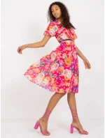 Šaty DHJ SK 13162.92 tmavo ružová