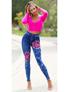 Sexy Jeanslook Leggings with floral print