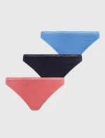 Dámske tangá 3Pack UW0UW04890 0V6 Pink/Blue/Black - Tommy Hilfiger