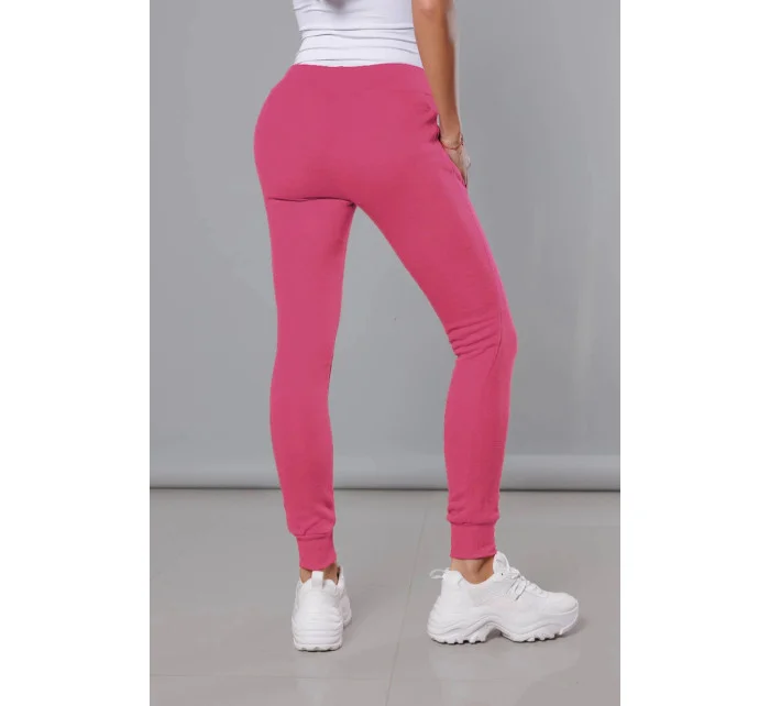 Růžové teplákové kalhoty model 17672210 - J.STYLE Růžové teplákové kalhoty model 17672210 - J.STYLE