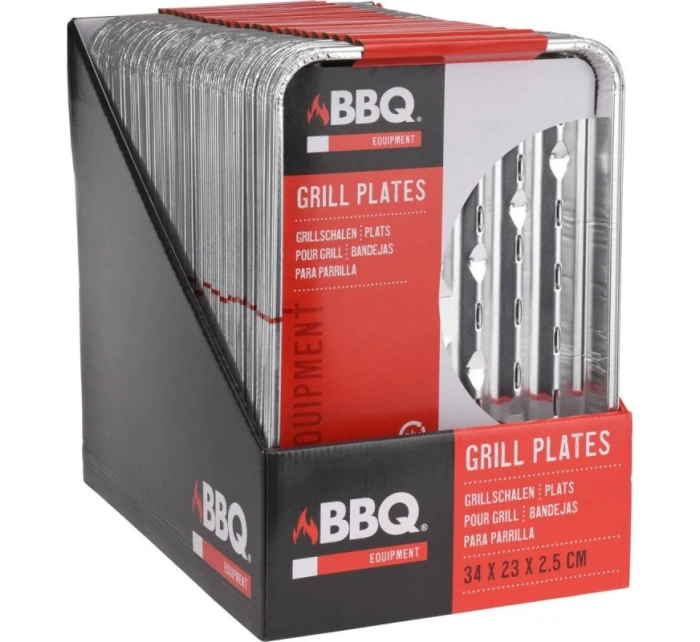 HLINÍKOVÉ GRILOVACIE TABLETY 34x23cm 4 BALENIA