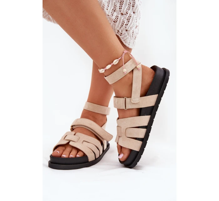 Eko Semišové Sandály Dámské S Béžové model 21699103 - Boto