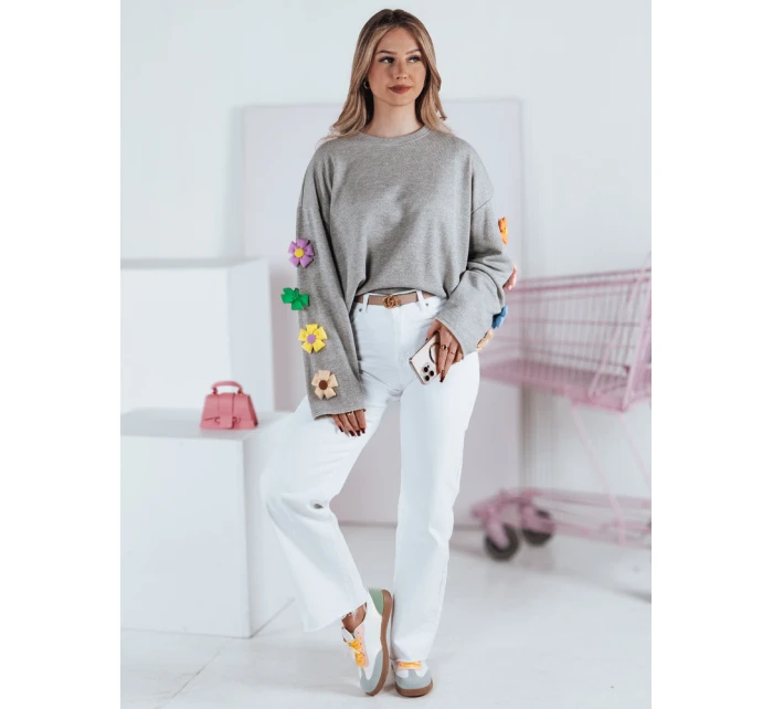 Dámska nadrozmerná mikina RAWEL sivá FashionStreet RY2387 Dámska nadrozmerná mikina RAWEL sivá FashionStreet RY2387