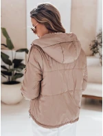 Dámská prošívaná bunda s kapucí camel Dstreet model 21979093 - FashionStreet