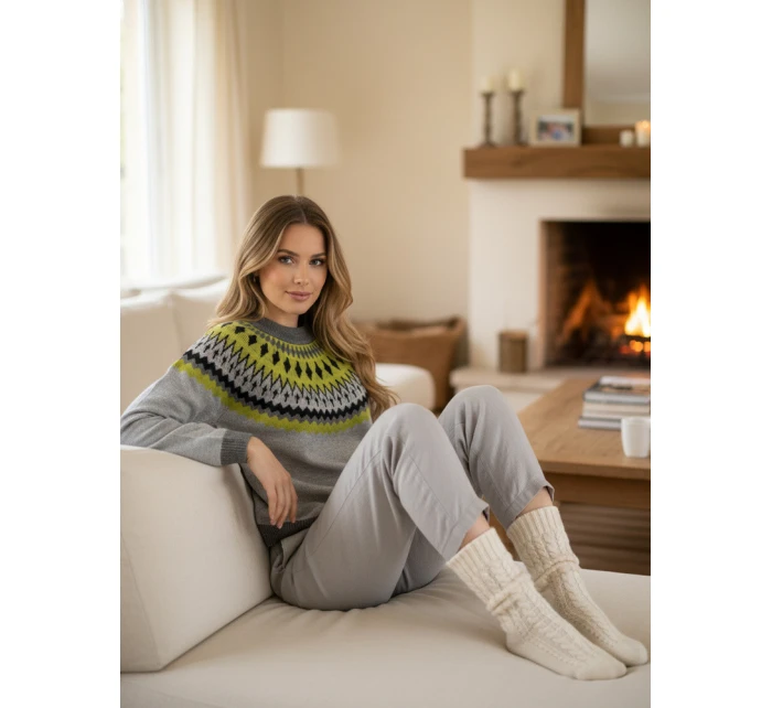 Dámsky sveter RUBY GLOW grey FashionStreet MY2376