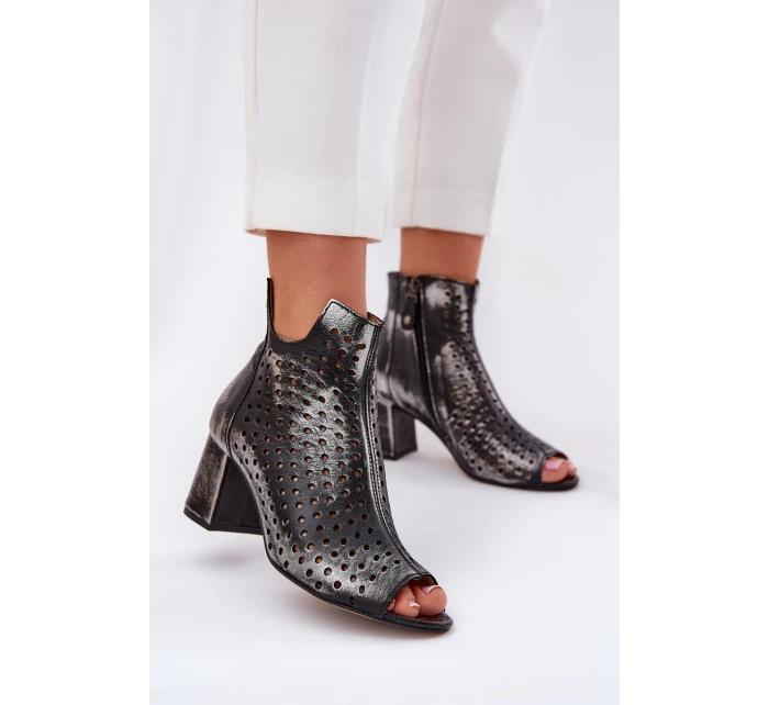 Kožené Botky  Černé model 21655170 - Maciejka