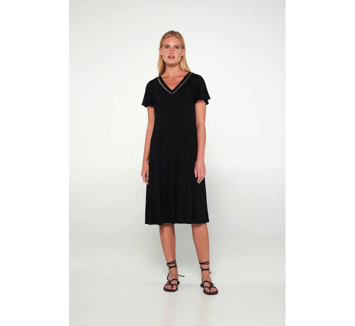 Dámské šaty model 20497969 Černá - Vamp Dámské šaty model 20497969 Černá - Vamp