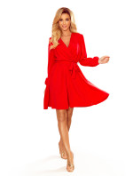 Bind - Červené dámske šaty s dekoltom 339-1