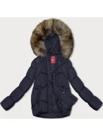 Tmavě modrá bunda s kapucí pro přechodné období model 21246435 - LHD