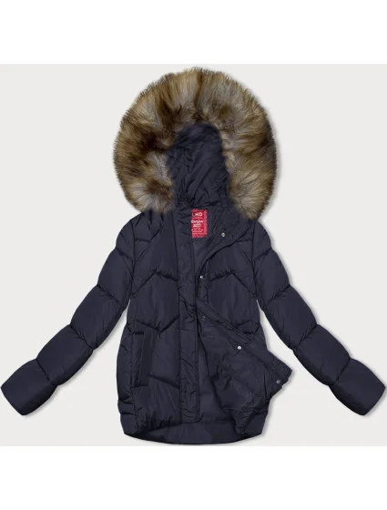 Tmavě modrá bunda s kapucí pro přechodné období model 21246435 - LHD