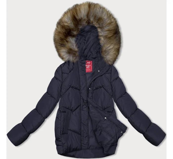 Tmavě modrá bunda s kapucí pro přechodné období model 21246435 - LHD