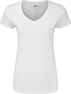 LadyFit Iconic 150 VNeck T Dámské tričko s výstřihem do V model 22430332 white - Fruit of the Loom