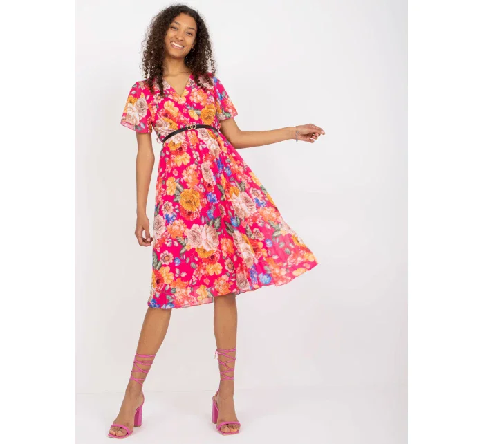 Šaty DHJ SK 13162.92 tmavo ružová