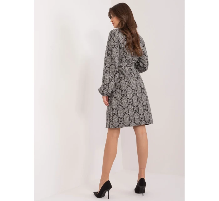 Šaty LK SK 509526 1.06 šedá čierna Šaty LK SK 509526 1.06 šedá čierna