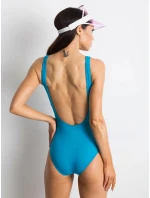 Dámske jednodielne plavky s nápisom 32107 - Kráľovská modrá - FPrice