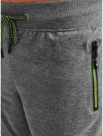 Pánske tmavosivé teplákové šortky FashionStreet SX2280