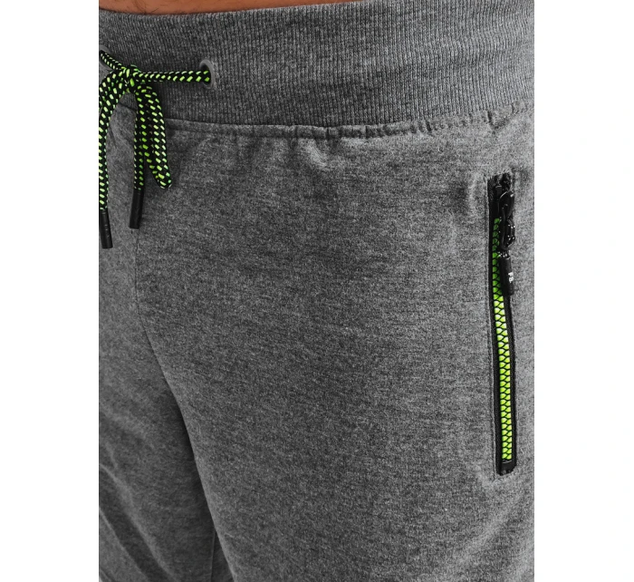 Pánske tmavosivé teplákové šortky FashionStreet SX2280