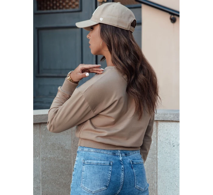 dámská klasická mikina světle hnědá Dstreet model 21978472 - FashionStreet dámská klasická mikina světle hnědá Dstreet model 21978472 - FashionStreet