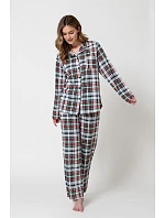 Pyžamo Leveza 1805 Wala, s dlhými rukávmi, veľkosti M–2XL, na zapínanie